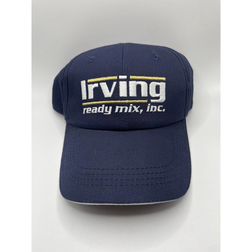 Irving Sand And Gravel Hat Adjustable Navy Logo Mens Cap Fort Wayne IN
